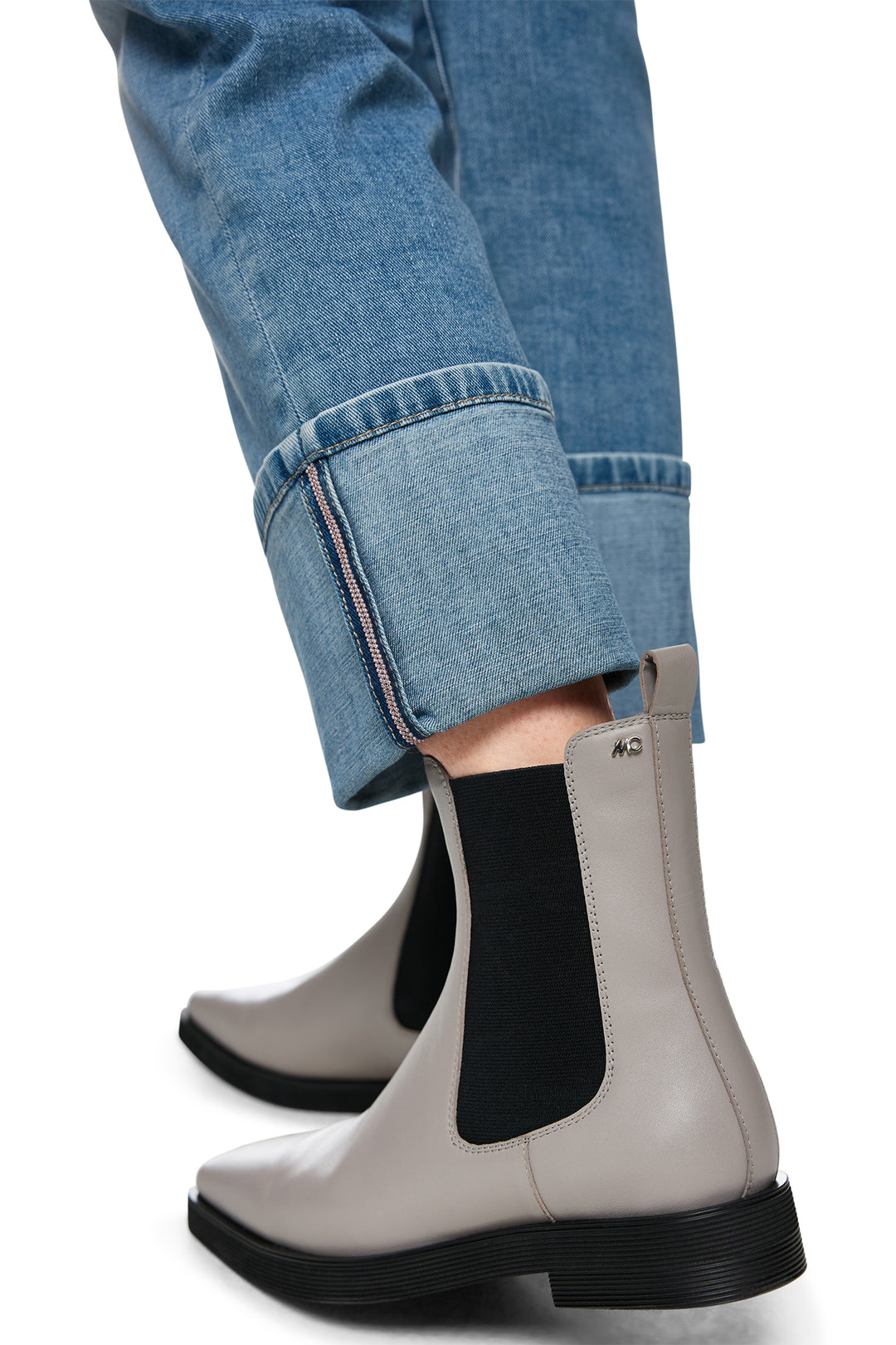 Marc Cain Collections ZC 82.02 D03 Blue Denim Turn Up Jeans 353 - Olivia Grace Fashion