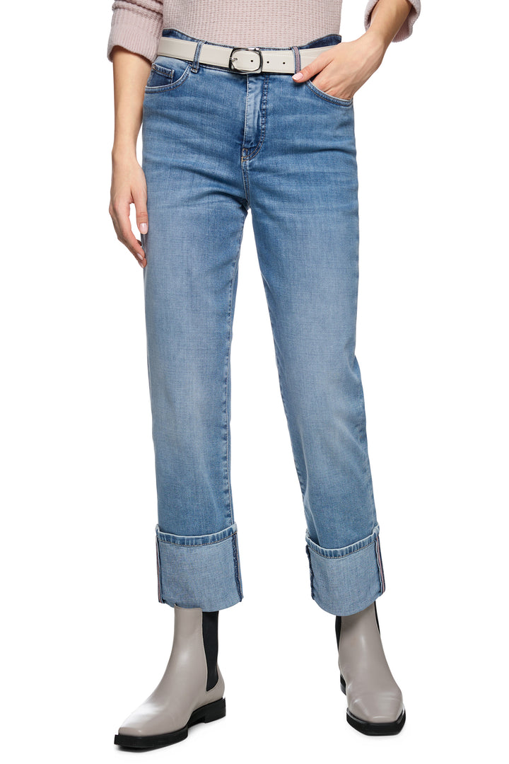 Marc Cain Collections ZC 82.02 D03 Blue Denim Turn Up Jeans 353 - Olivia Grace Fashion