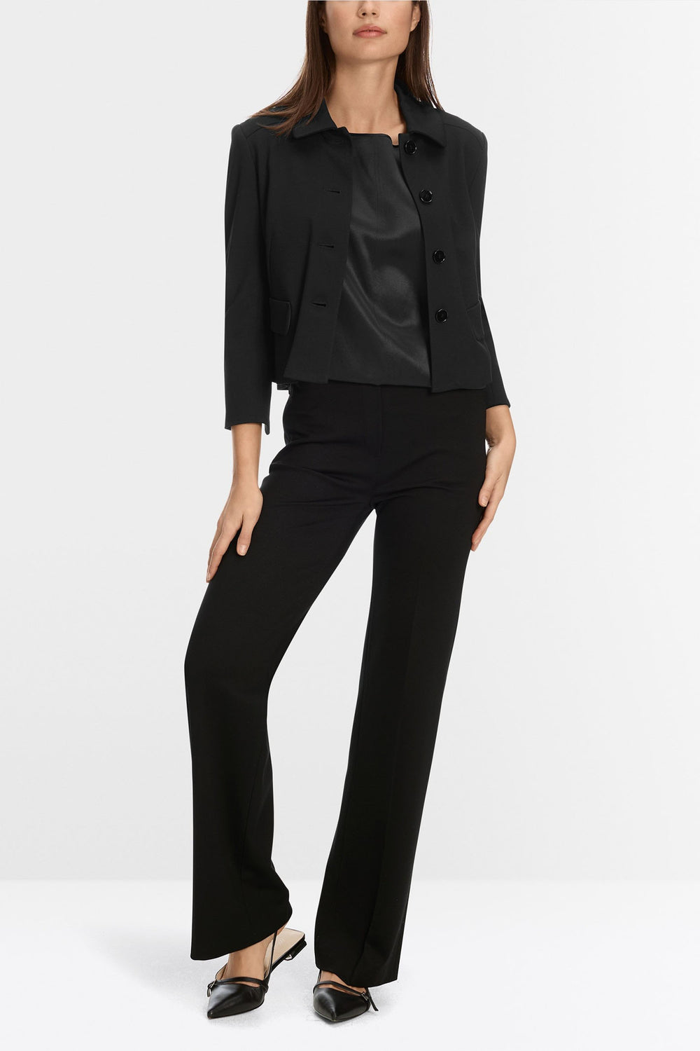 Marc Cain Essentials Jacket Black Jersey +E 31.01 J24 900 - Olivia Grace Fashion