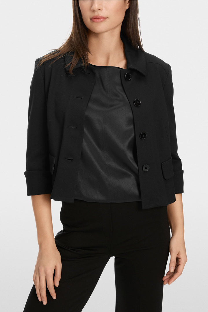 Marc Cain Essentials Jacket Black Jersey +E 31.01 J24 900 - Olivia Grace Fashion