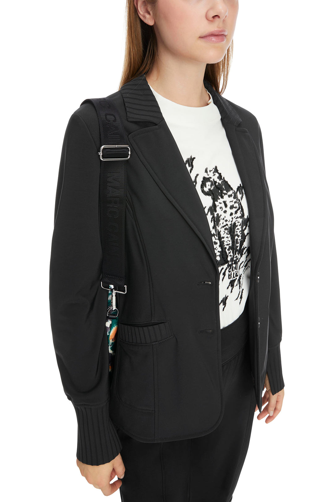 Marc Cain Sports Jacket Black Techno Stretch XS 34.14 J60 900 - Olivia Grace Fashion