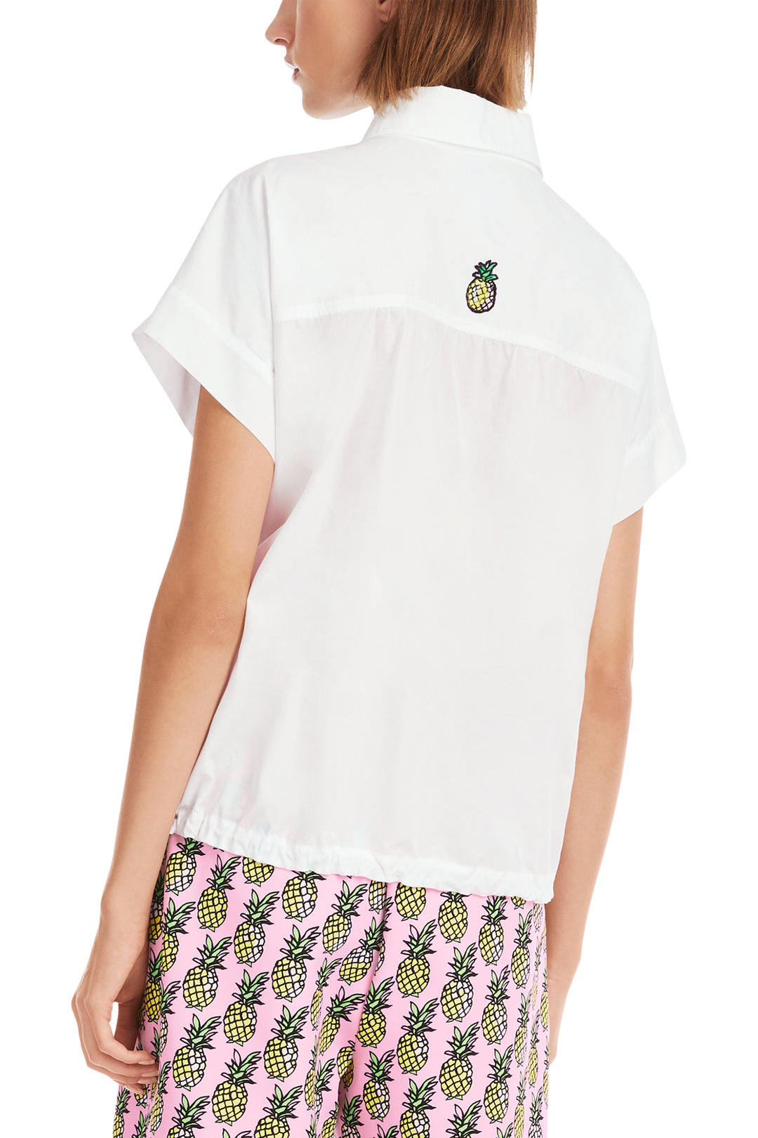 Marc Cain Sports Short Sleeve Shirt White YS 51.32 W60 100 - Olivia Grace Fashion