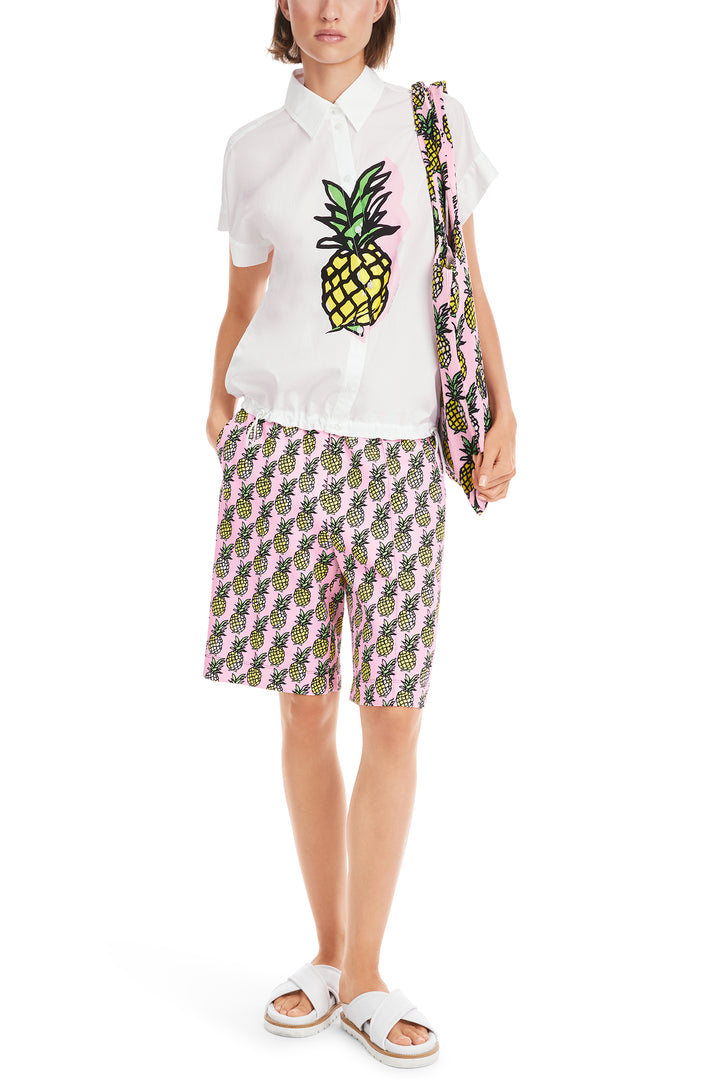 Marc Cain Sports Short Sleeve Shirt White YS 51.32 W60 100 - Olivia Grace Fashion