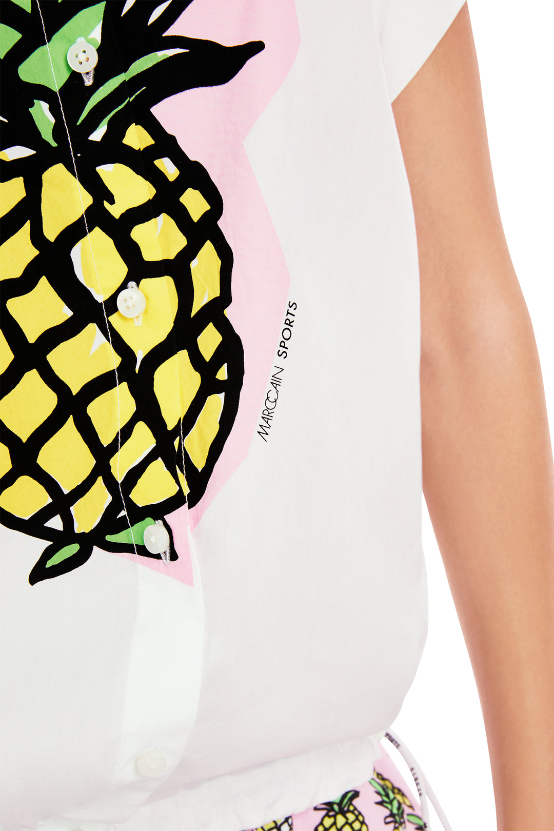 Marc Cain Sports Short Sleeve Shirt White YS 51.32 W60 100 - Olivia Grace Fashion