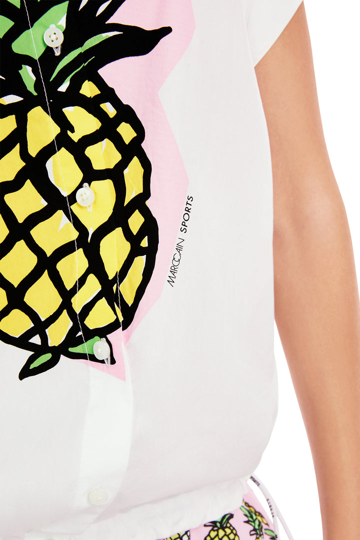 Marc Cain Sports Short Sleeve Shirt White YS 51.32 W60 100 - Olivia Grace Fashion