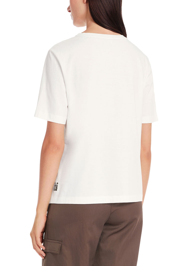 Marc Cain Sports T-Shirt Off White Print YS 48.20 J25 110 - Olivia Grace Fashion