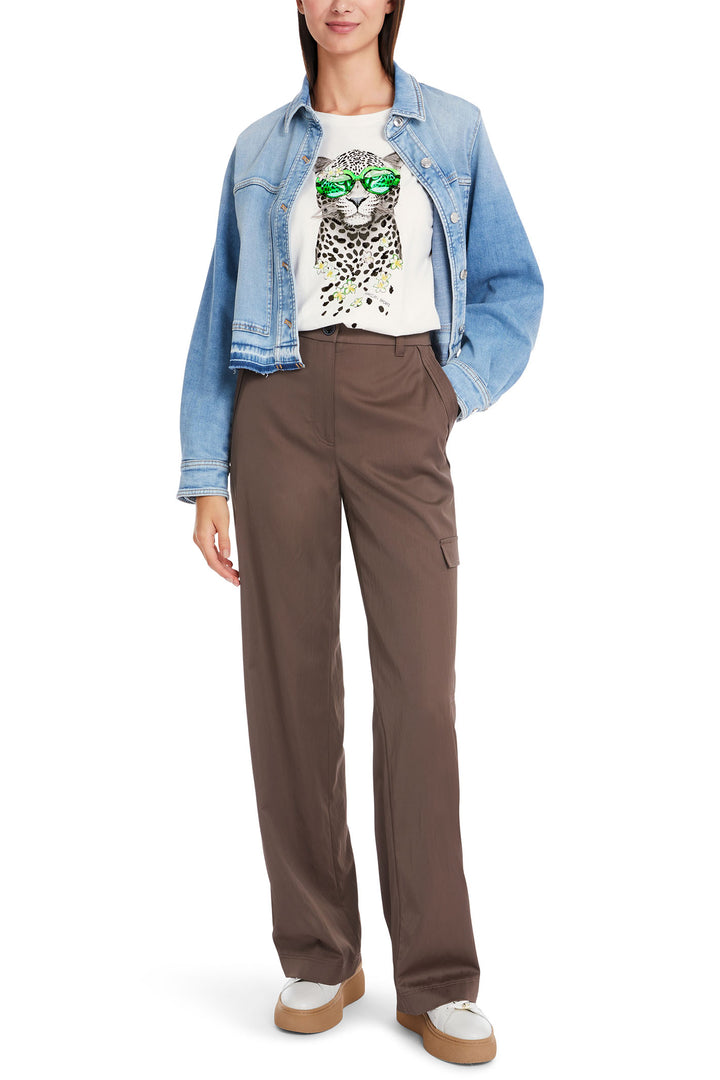 Marc Cain Sports T-Shirt Off White Print YS 48.20 J25 110 - Olivia Grace Fashion