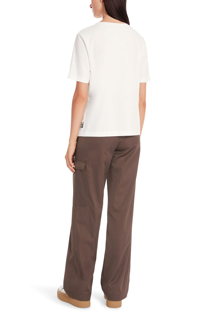 Marc Cain Sports T-Shirt Off White Print YS 48.20 J25 110 - Olivia Grace Fashion