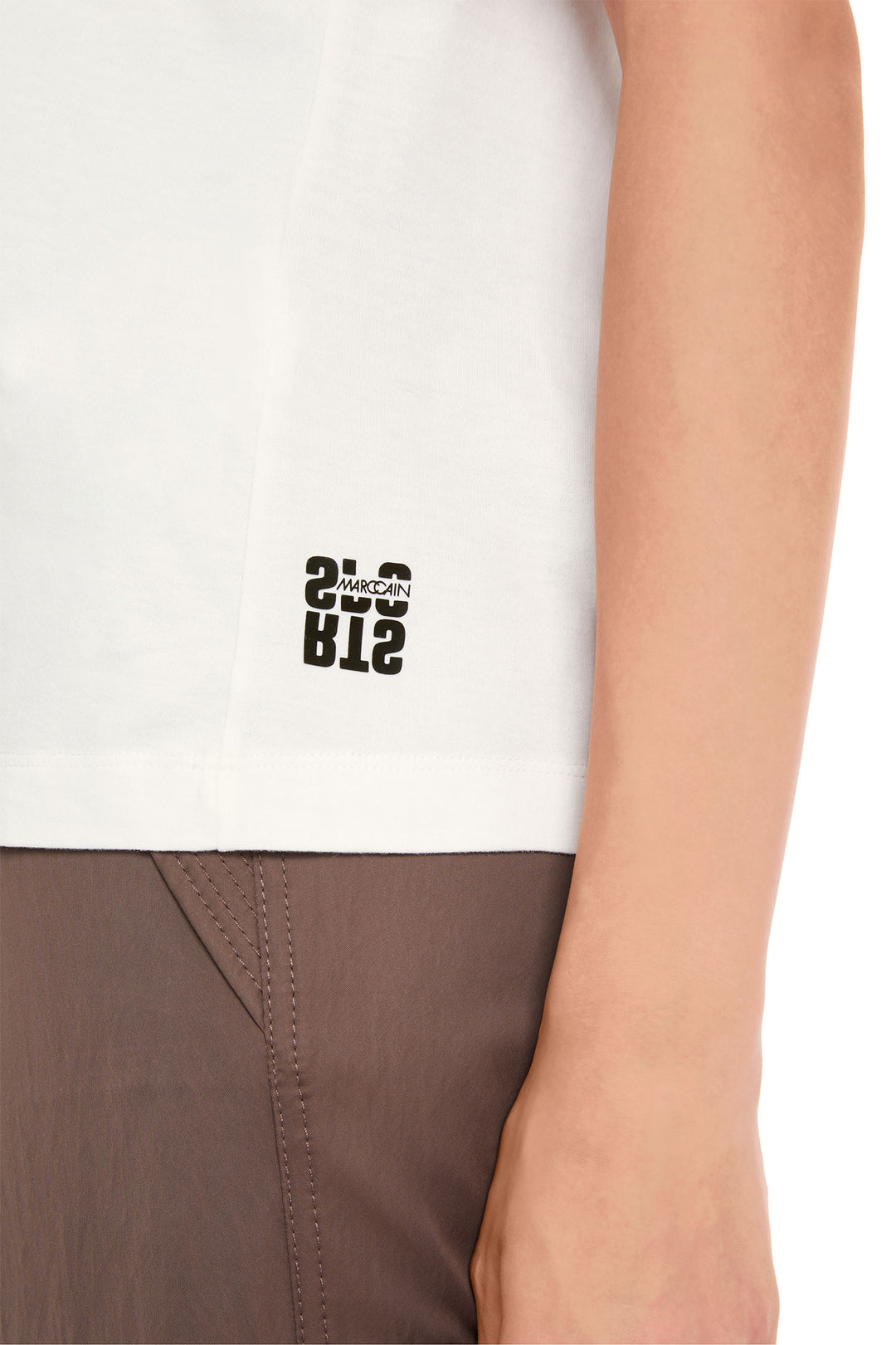 Marc Cain Sports T-Shirt Off White Print YS 48.20 J25 110 - Olivia Grace Fashion