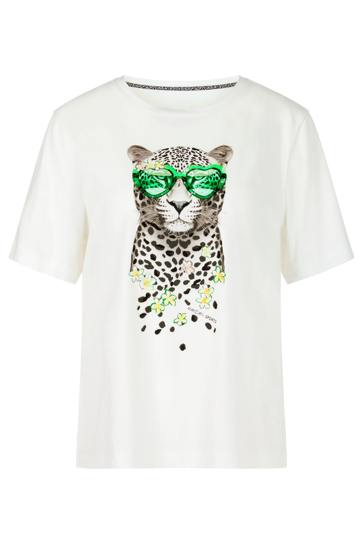 Marc Cain Sports T-Shirt Off White Print YS 48.20 J25 110 - Olivia Grace Fashion