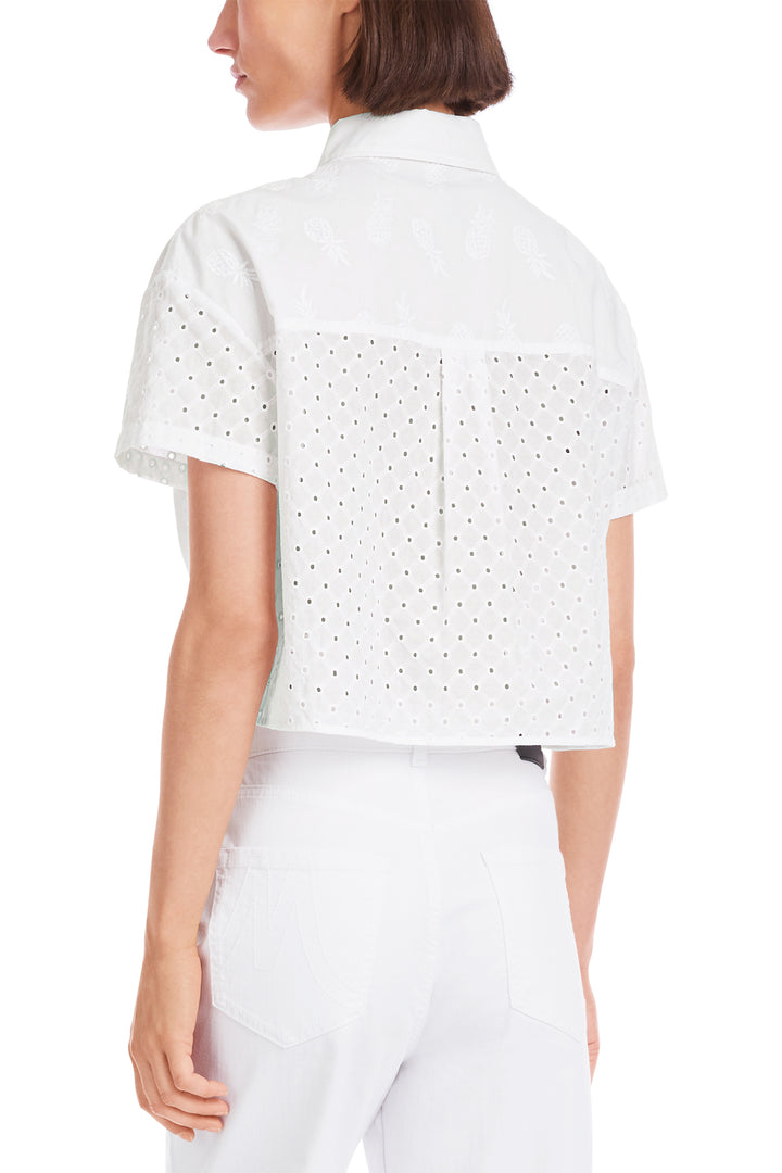 Marc Cain Sports Tie Waist Shirt White YS 51.33 W38 100 - Olivia Grace Fashion