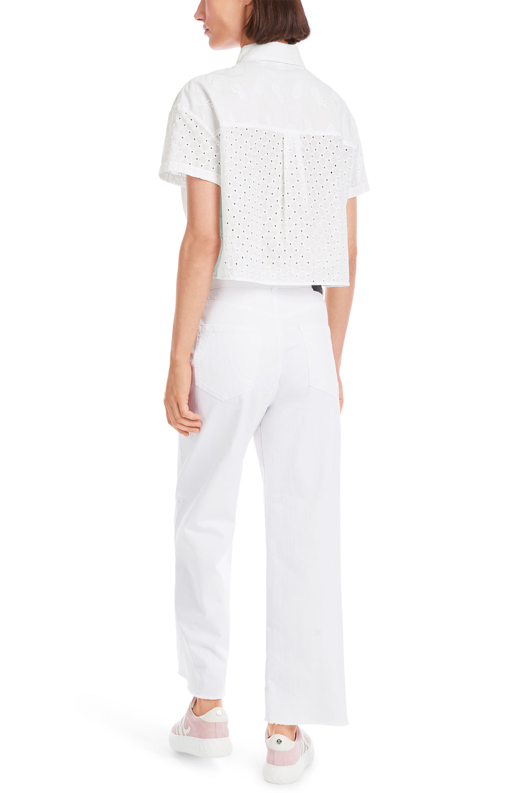 Marc Cain Sports Tie Waist Shirt White YS 51.33 W38 100 - Olivia Grace Fashion