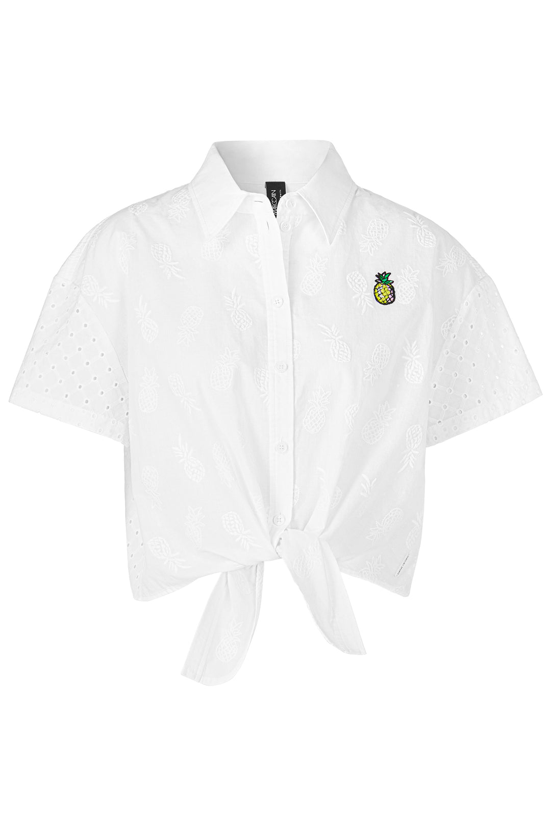 Marc Cain Sports Tie Waist Shirt White YS 51.33 W38 100 - Olivia Grace Fashion