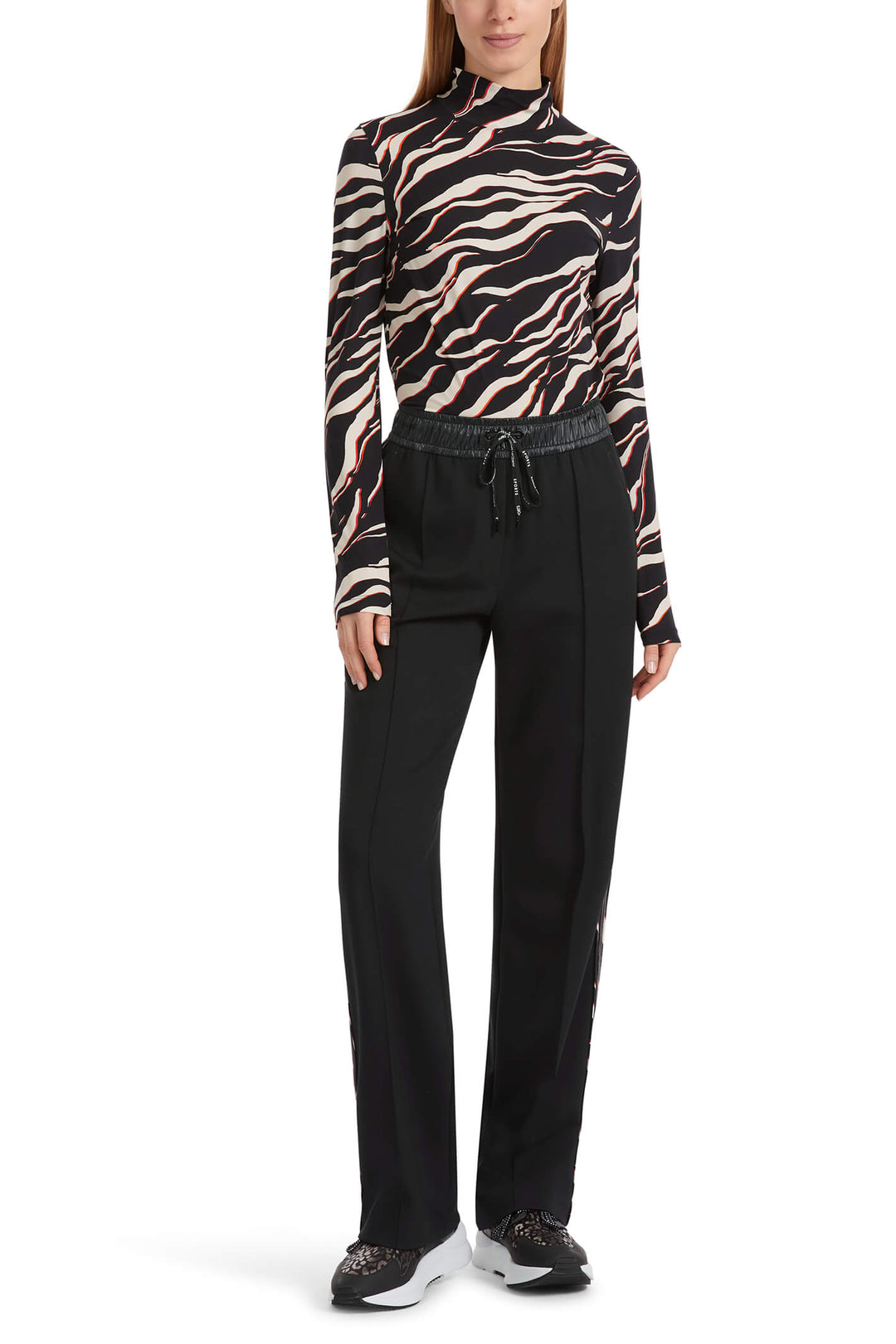Marc Cain Sports VS 81.25 J06 Welby 900 Black Pull On Trousers - Olivia Grace Fashion