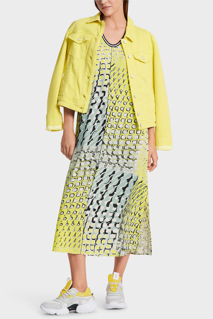 Marc Cain Sports WS 21.16 W30 509 Soft Sage Print Sleeveless Dress - Olivia Grace Fashion