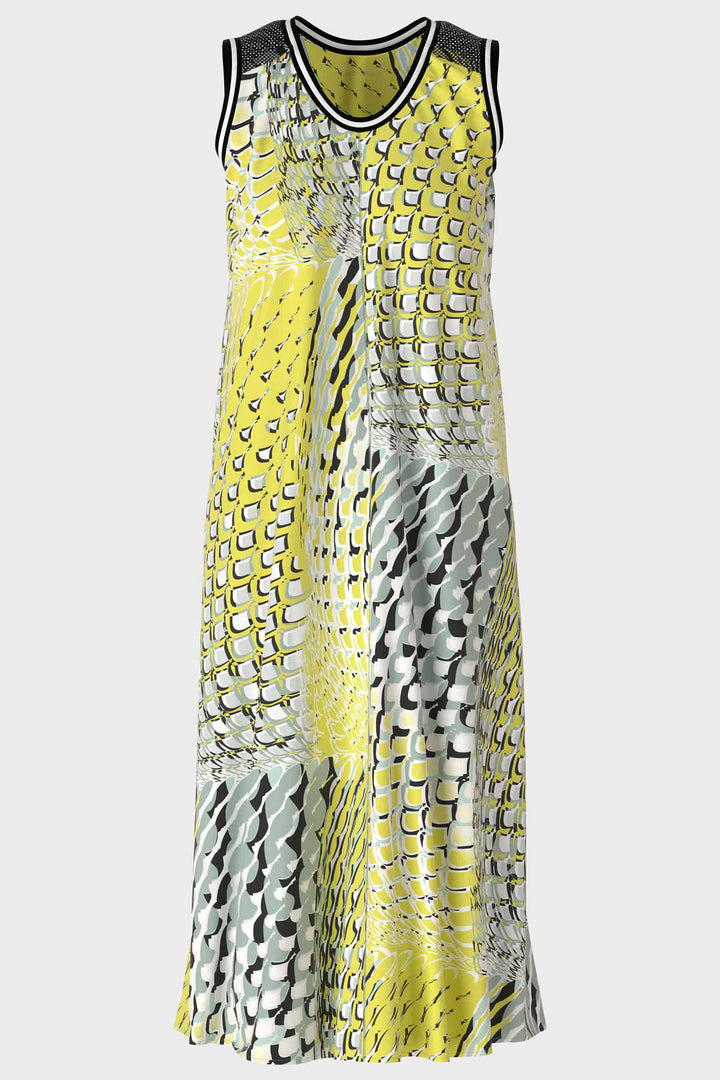 Marc Cain Sports WS 21.16 W30 509 Soft Sage Print Sleeveless Dress - Olivia Grace Fashion