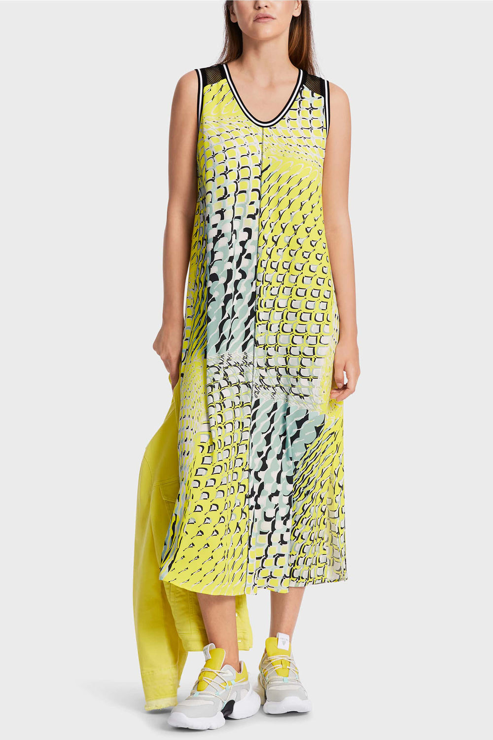 Marc Cain Sports WS 21.16 W30 509 Soft Sage Print Sleeveless Dress - Olivia Grace Fashion