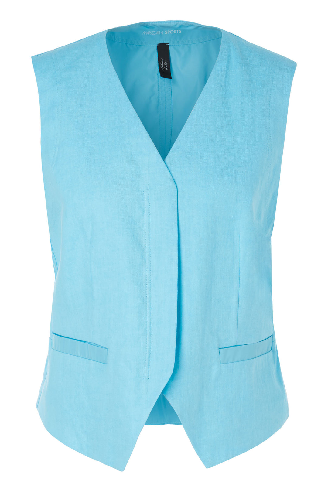 Marc Cain Sports WS 37.04 W03 339 Turquoise Blue Zip Waistcoat - Olivia Grace Fashion