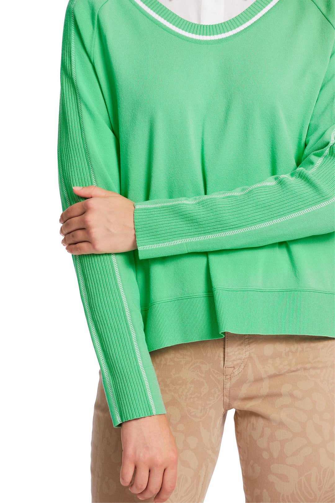 Marc Cain Sports WS 41.05 M09 543 New Neon Green Jumper - Olivia Grace Fashion