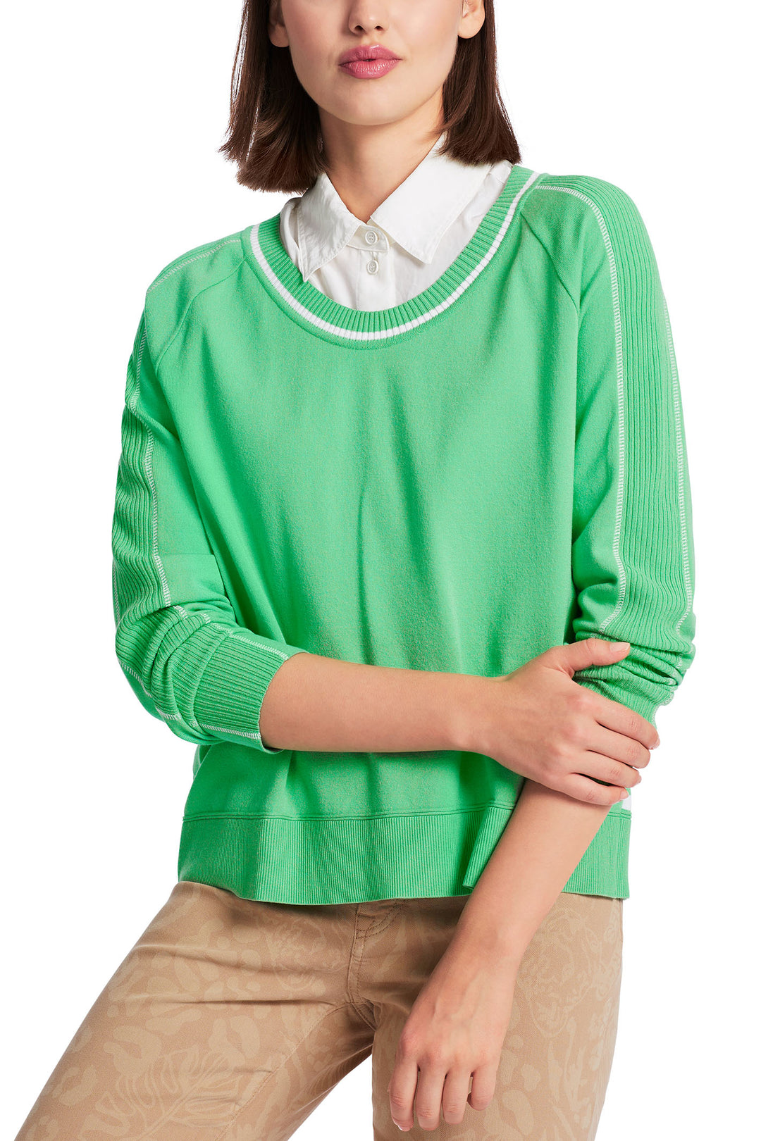 Marc Cain Sports WS 41.05 M09 543 New Neon Green Jumper - Olivia Grace Fashion