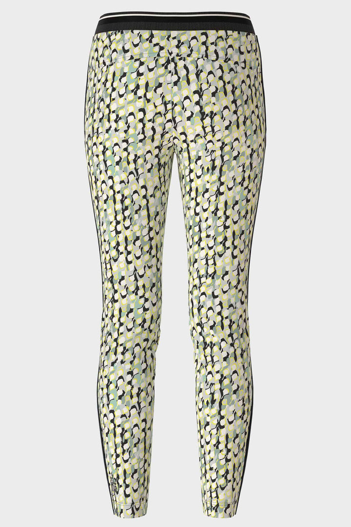 Marc Cain Sports WS 81.27 J19 509 Soft Sage Sofia Pull-On Print Trousers - Olivia Grace Fashion