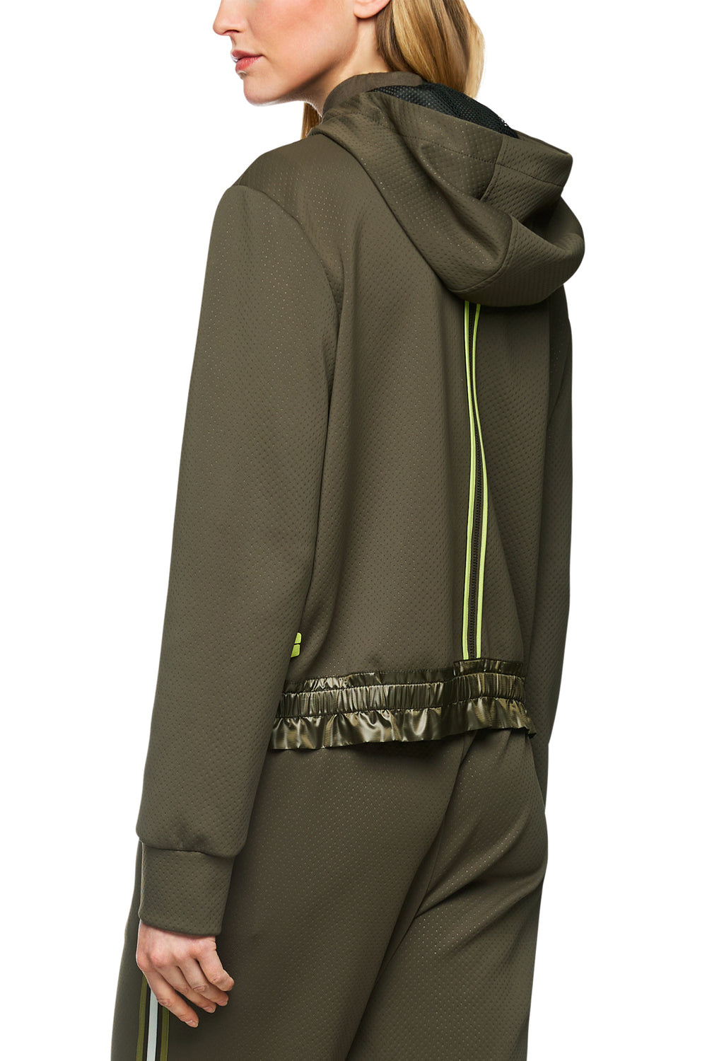 Marc Cain Sports ZS 31.08 J18 Olive Drab Hooded Jacket 595 - Olivia Grace Fashion