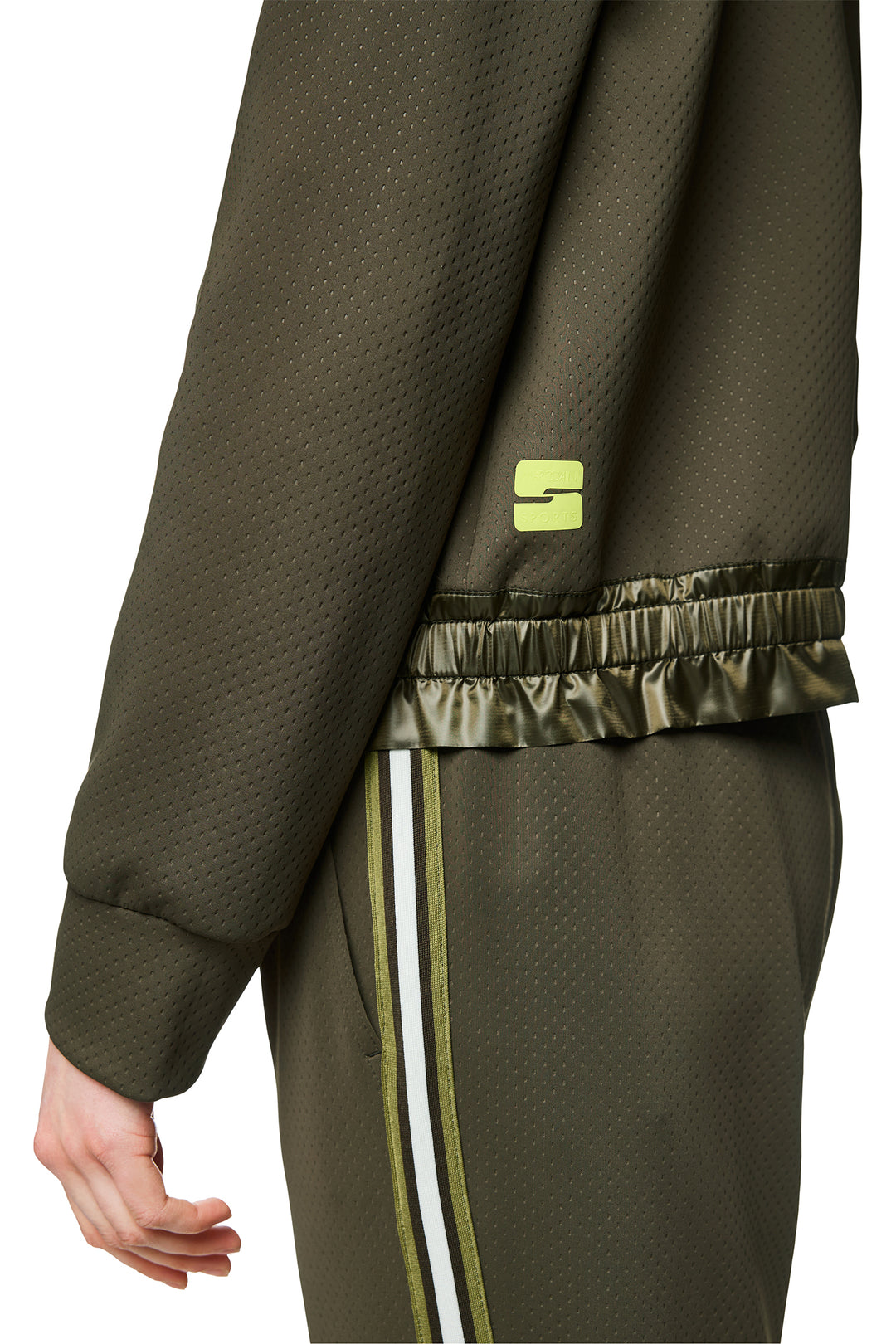 Marc Cain Sports ZS 31.08 J18 Olive Drab Hooded Jacket 595 - Olivia Grace Fashion