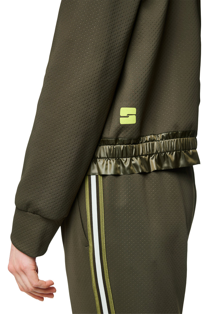 Marc Cain Sports ZS 31.08 J18 Olive Drab Hooded Jacket 595 - Olivia Grace Fashion