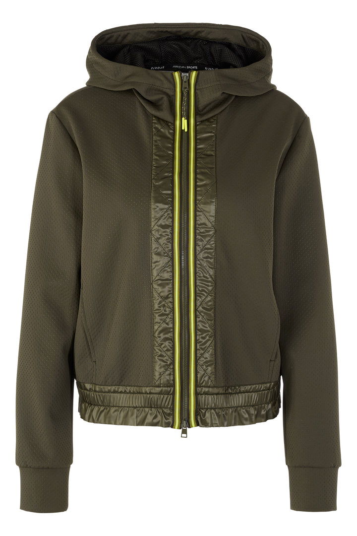 Marc Cain Sports ZS 31.08 J18 Olive Drab Hooded Jacket 595 - Olivia Grace Fashion