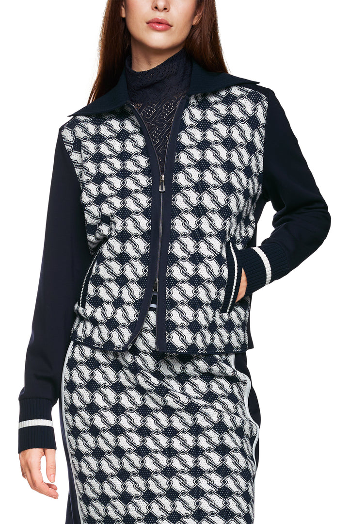 Marc Cain Sports ZS 39.08 M14 Navy Zip Front Cardigan Jacket 394 - Olivia Grace Fashion