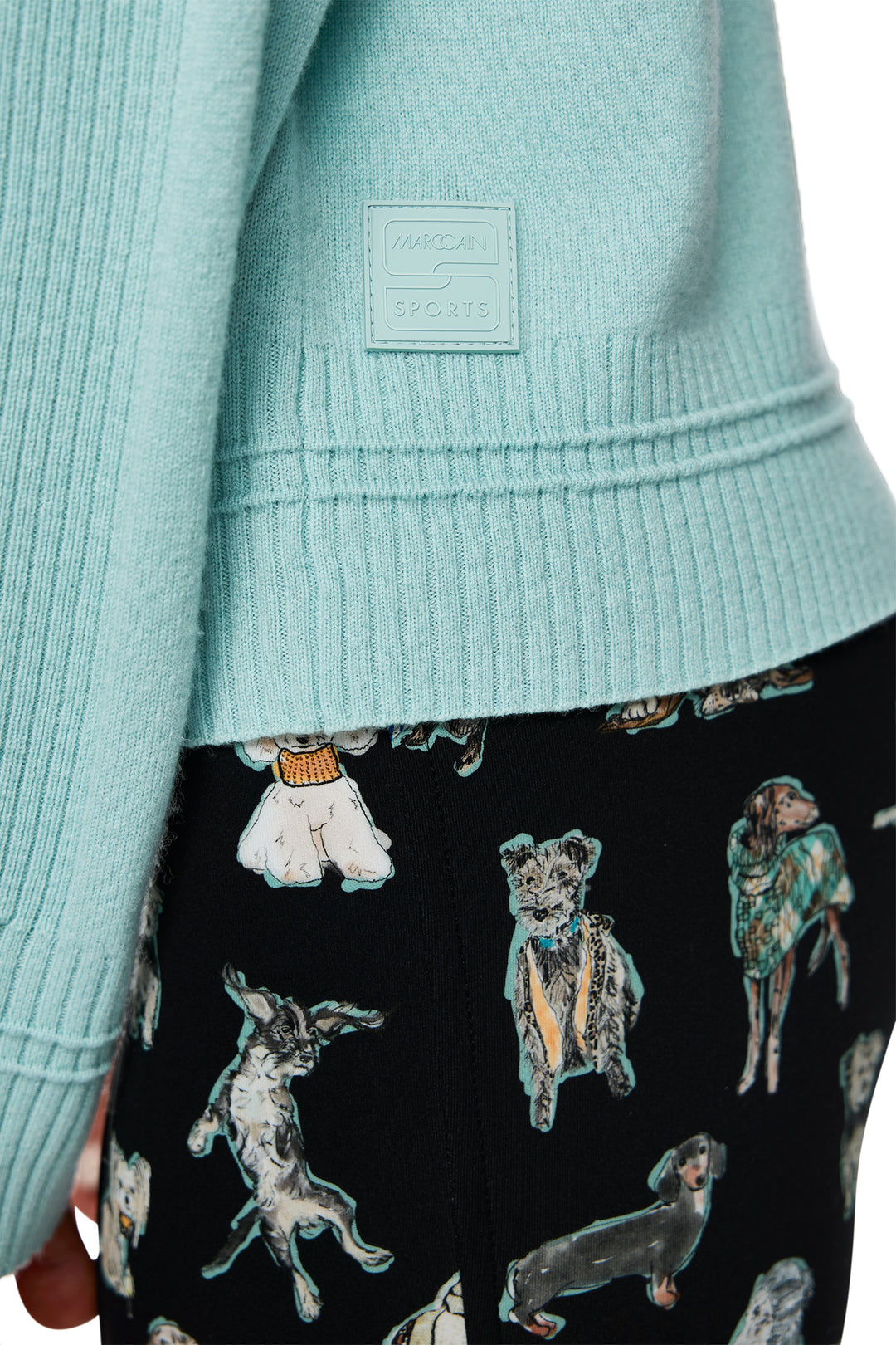 Marc Cain Sports ZS 41.33 M63 Soft Teal Wide Neck Jumper 507