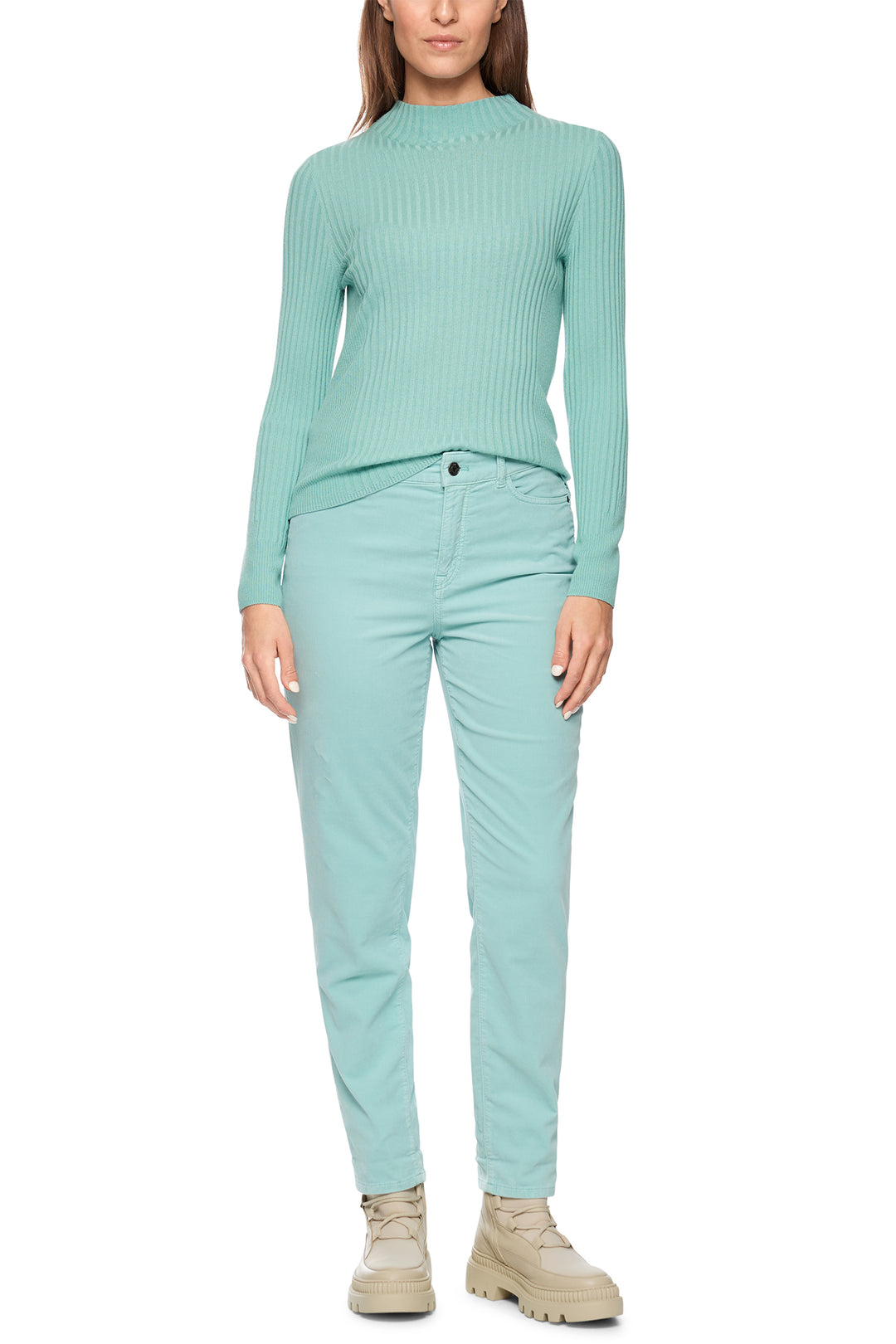 Marc Cain Sports ZS 41.35 M80 Soft Teal Ribbed Jumper 507