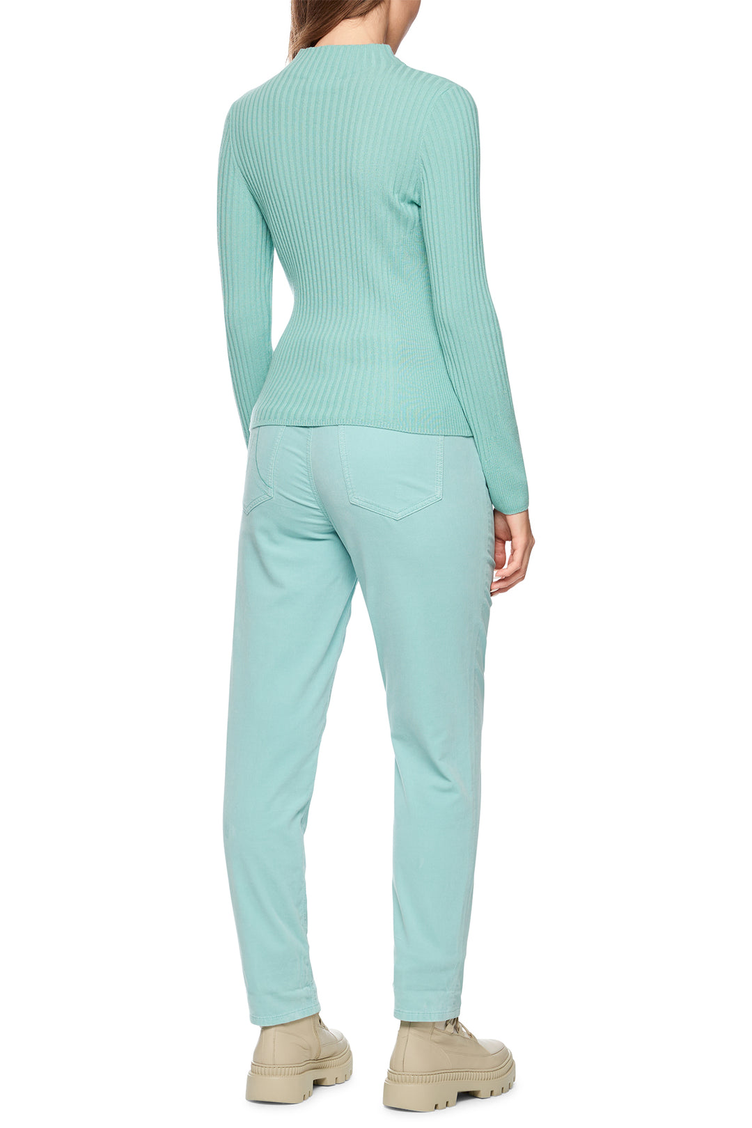 Marc Cain Sports ZS 41.35 M80 Soft Teal Ribbed Jumper 507