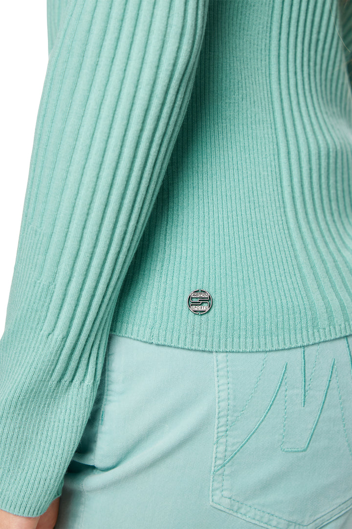 Marc Cain Sports ZS 41.35 M80 Soft Teal Ribbed Jumper 507
