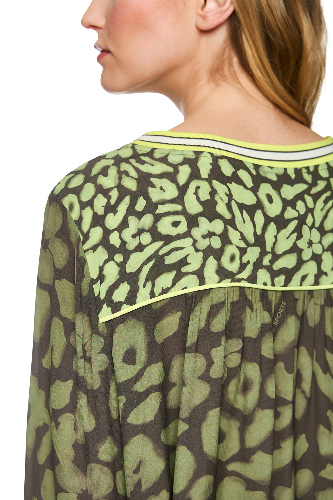 Marc Cain Sports ZS 51.03 W09 Olive Drab Relaxed Fit Top 595 - Olivia Grace Fashion