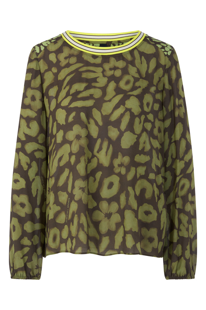 Marc Cain Sports ZS 51.03 W09 Olive Drab Relaxed Fit Top 595 - Olivia Grace Fashion