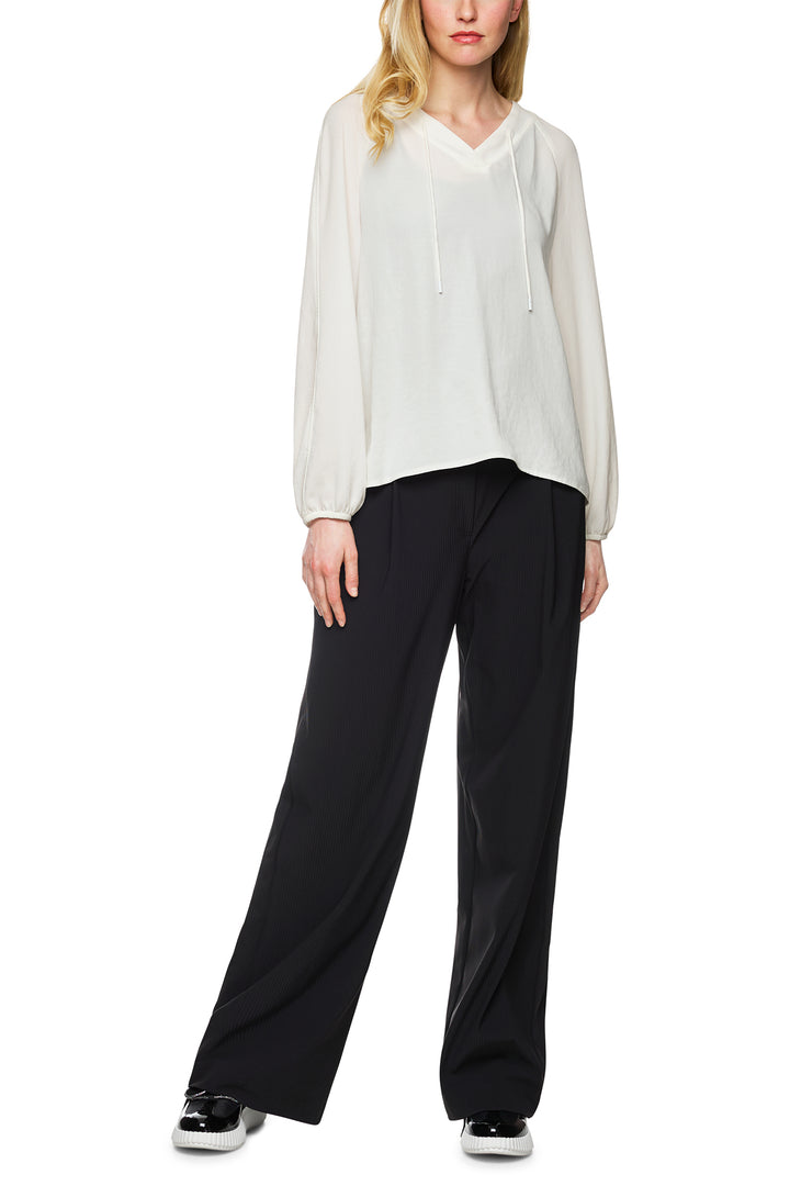 Marc Cain Sports ZS 51.10 W41 Off White V-Neck Top 110 - Olivia Grace Fashion