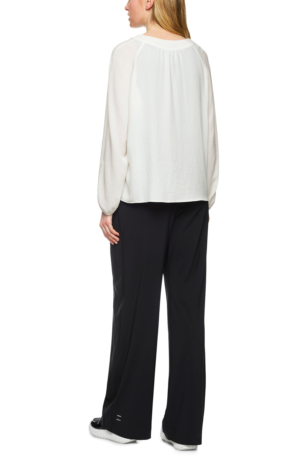 Marc Cain Sports ZS 51.10 W41 Off White V-Neck Top 110 - Olivia Grace Fashion