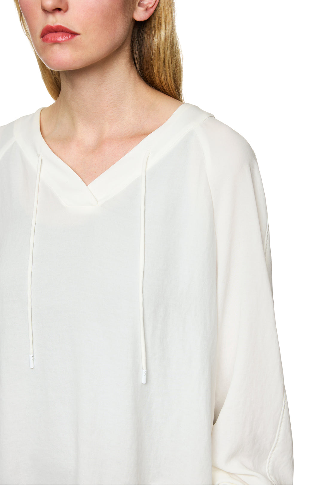 Marc Cain Sports ZS 51.10 W41 Off White V-Neck Top 110 - Olivia Grace Fashion