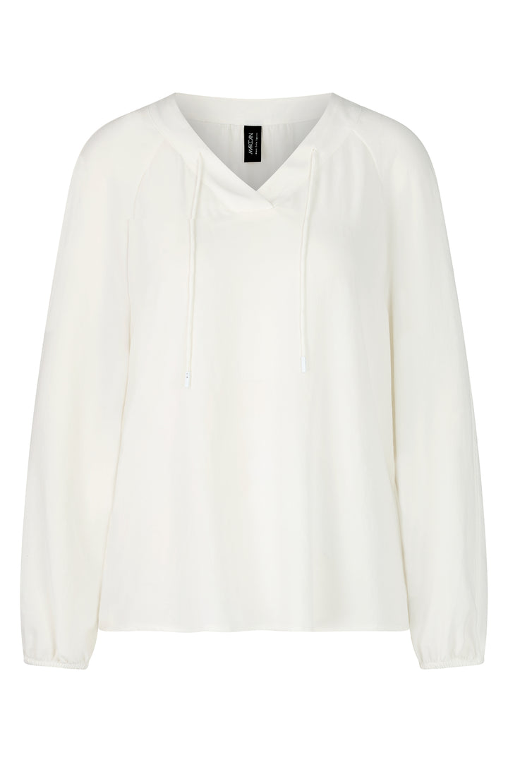 Marc Cain Sports ZS 51.10 W41 Off White V-Neck Top 110 - Olivia Grace Fashion