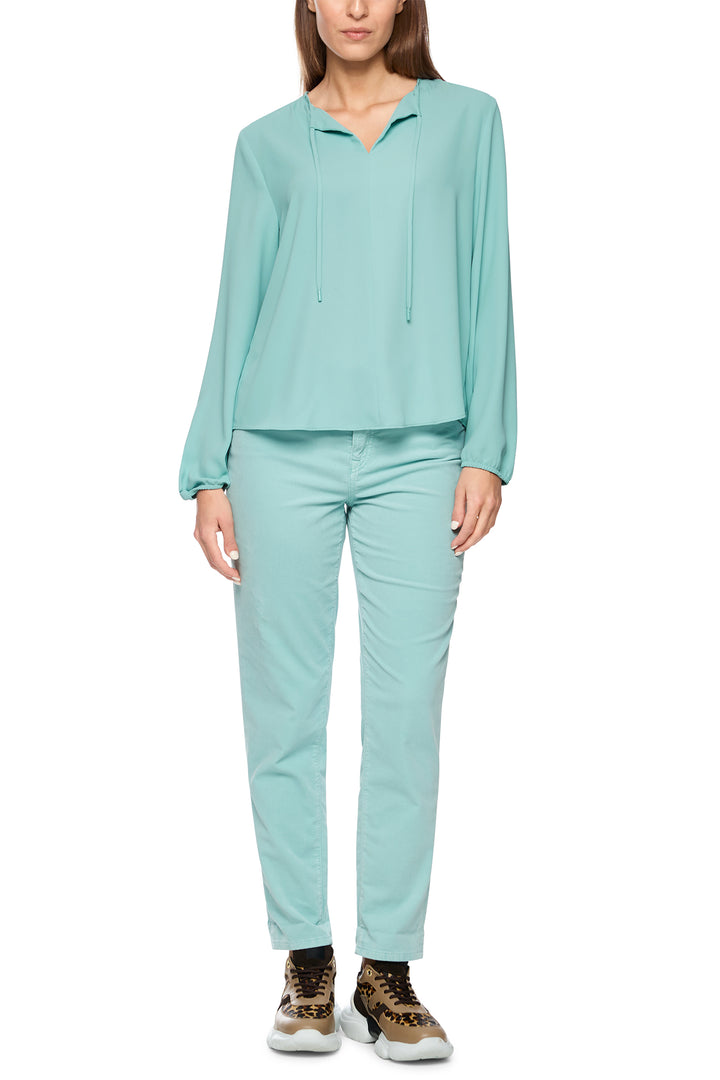 Marc Cain Sports ZS 51.15 W45 Soft Teal Tie-Neck Top 507