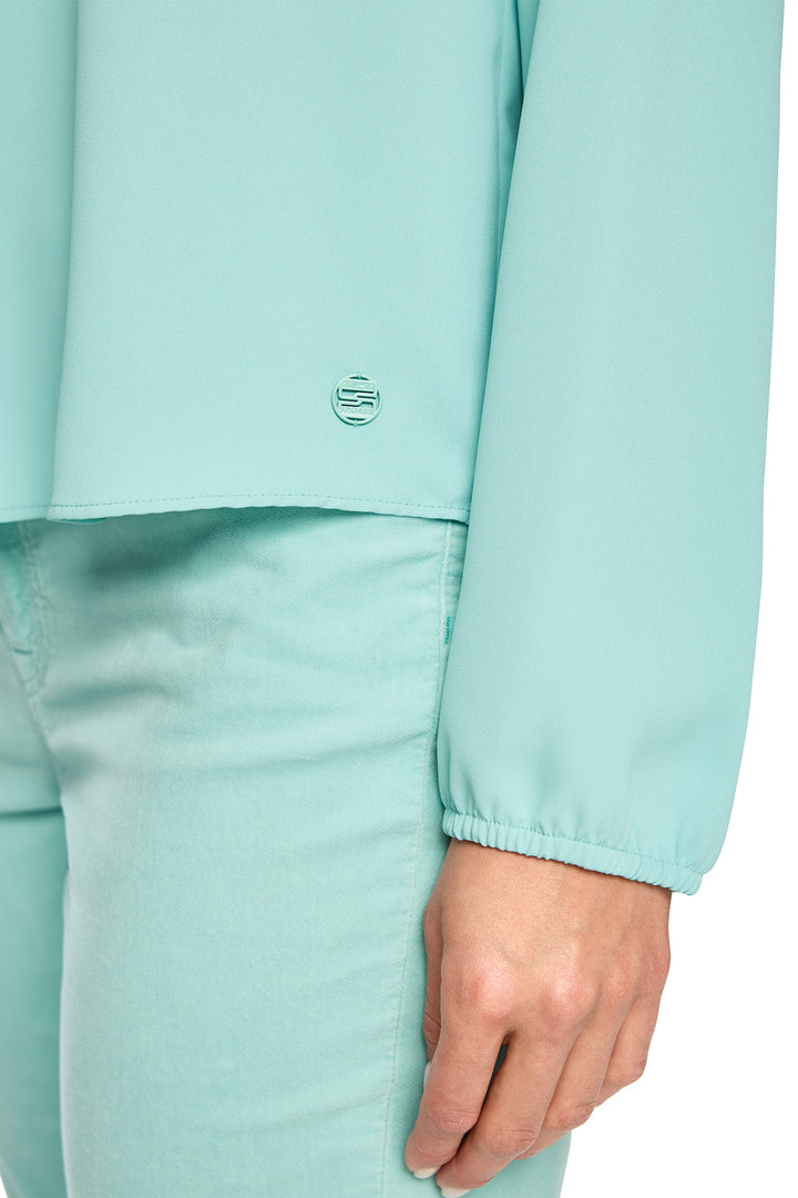 Marc Cain Sports ZS 51.15 W45 Soft Teal Tie-Neck Top 507