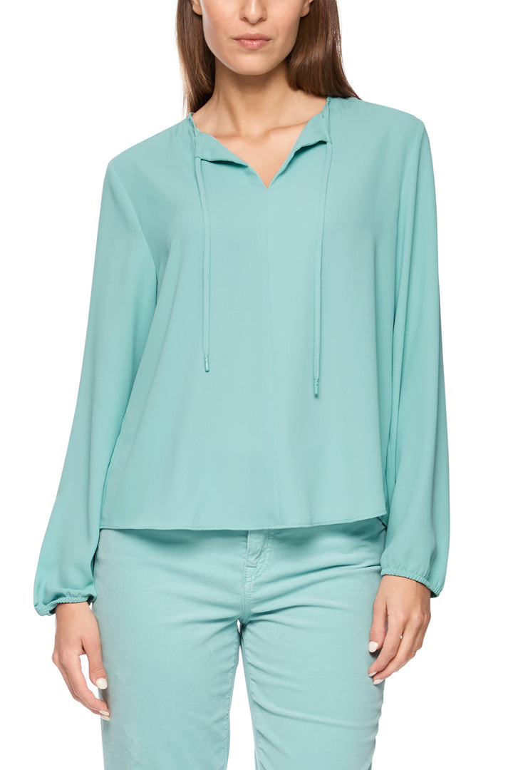 Marc Cain Sports ZS 51.15 W45 Soft Teal Tie-Neck Top 507