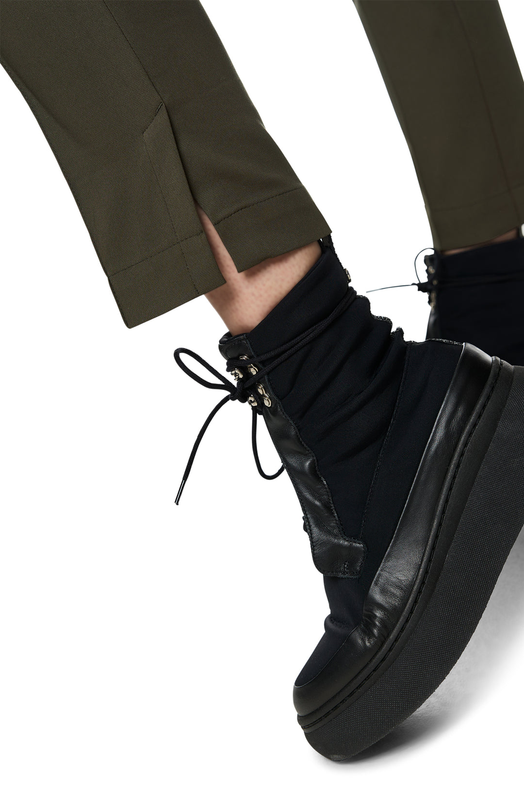 Marc Cain Sports ZS 81.12 W08 Olive Drab Slim Fit Trousers 595 - Olivia Grace Fashion