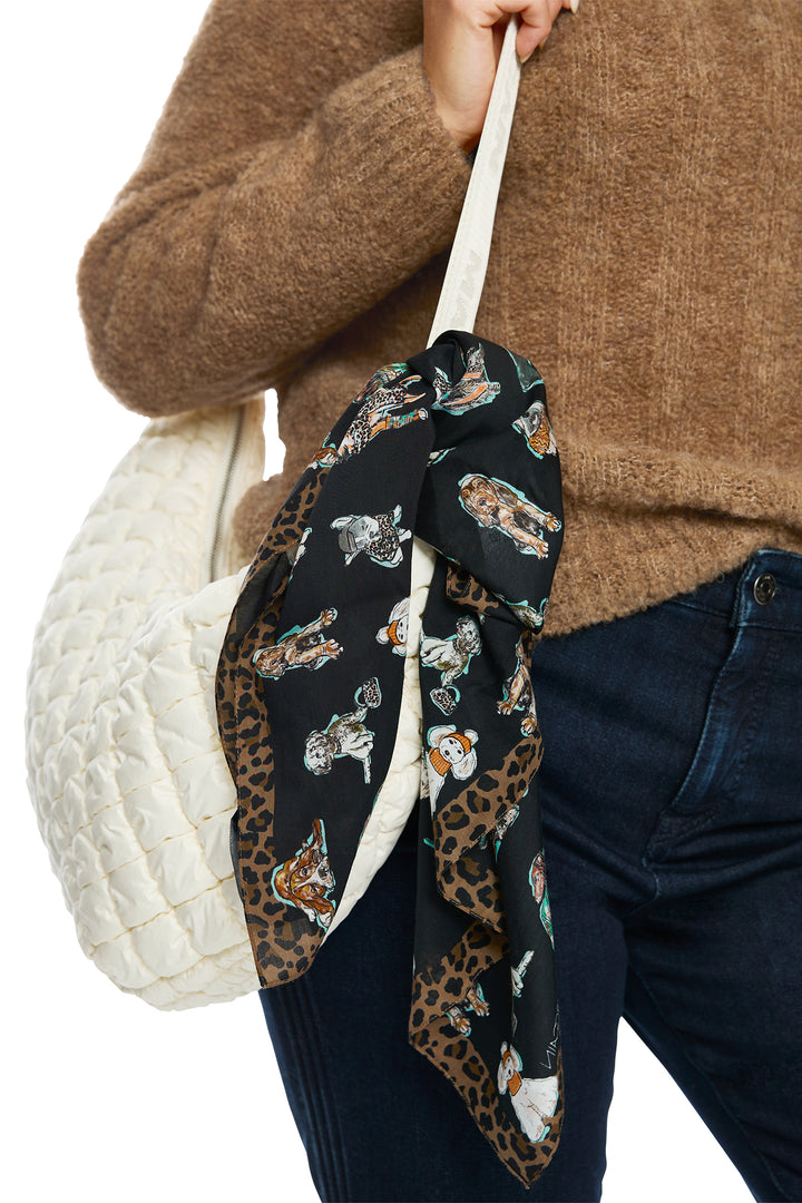 Marc Cain Sports ZS B1.03 Z54 Black Animal Print Scarf 900