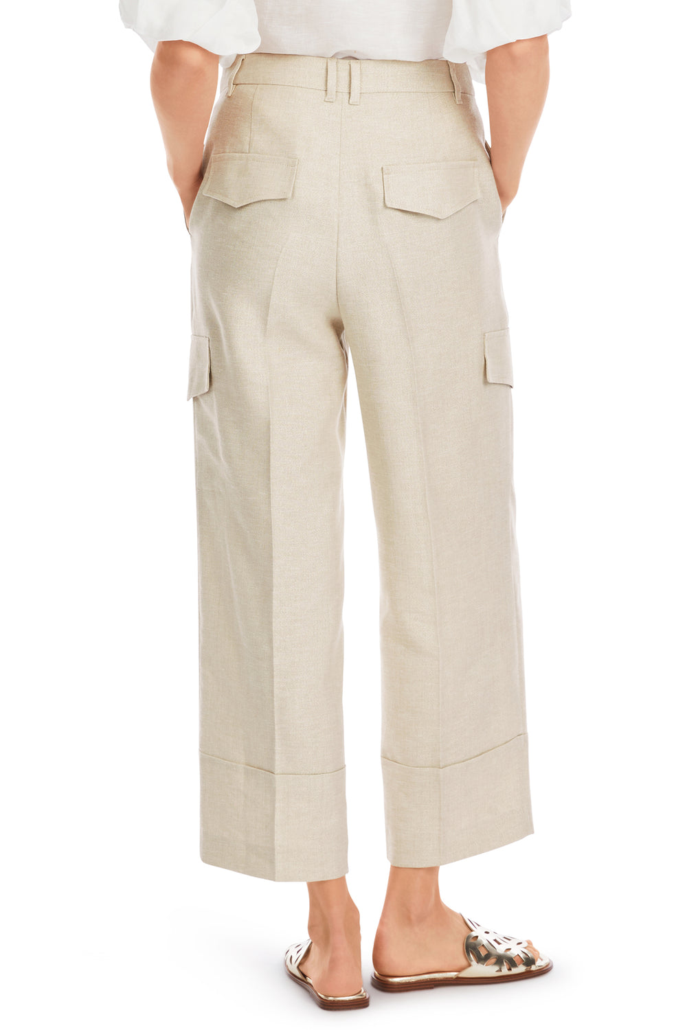 Marc Cain YC 81.68 W42 607 Deep Stone Wukari High Waist Trousers - Olivia Grace Fashion