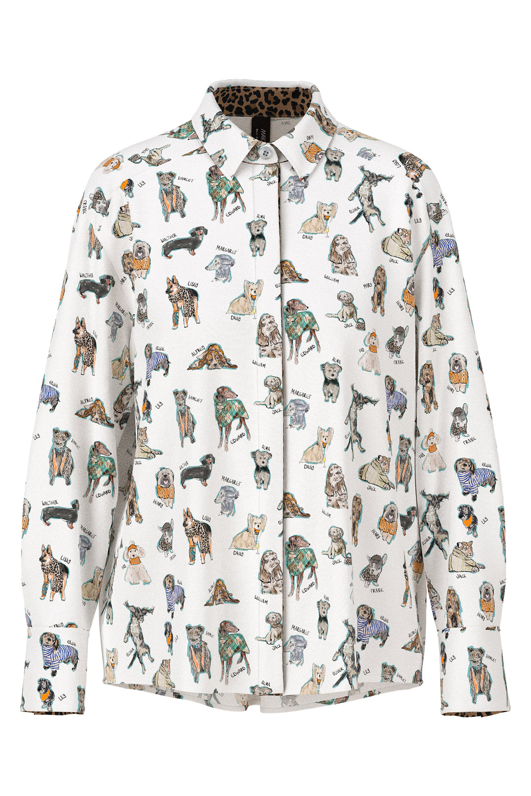 Marc Cain ZS 51.18 W83 Dog Print Cotton Blouse