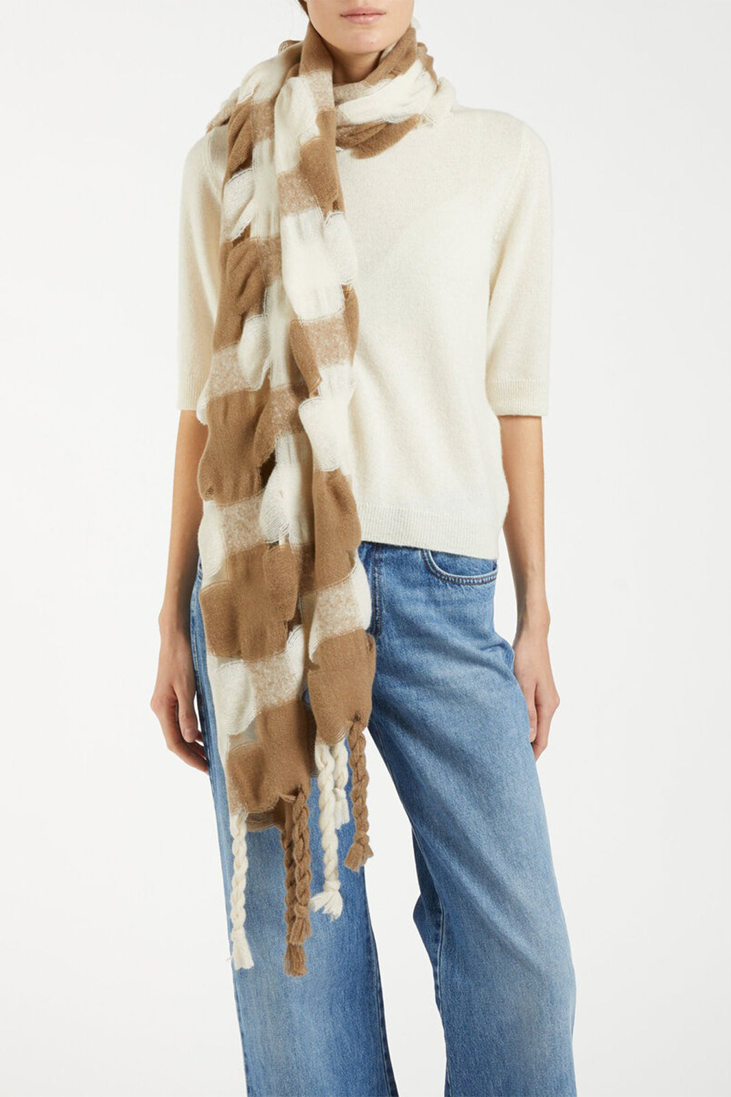Marella Amiche Brown Scarf 2523546037200 001 - Olivia Grace Fashion