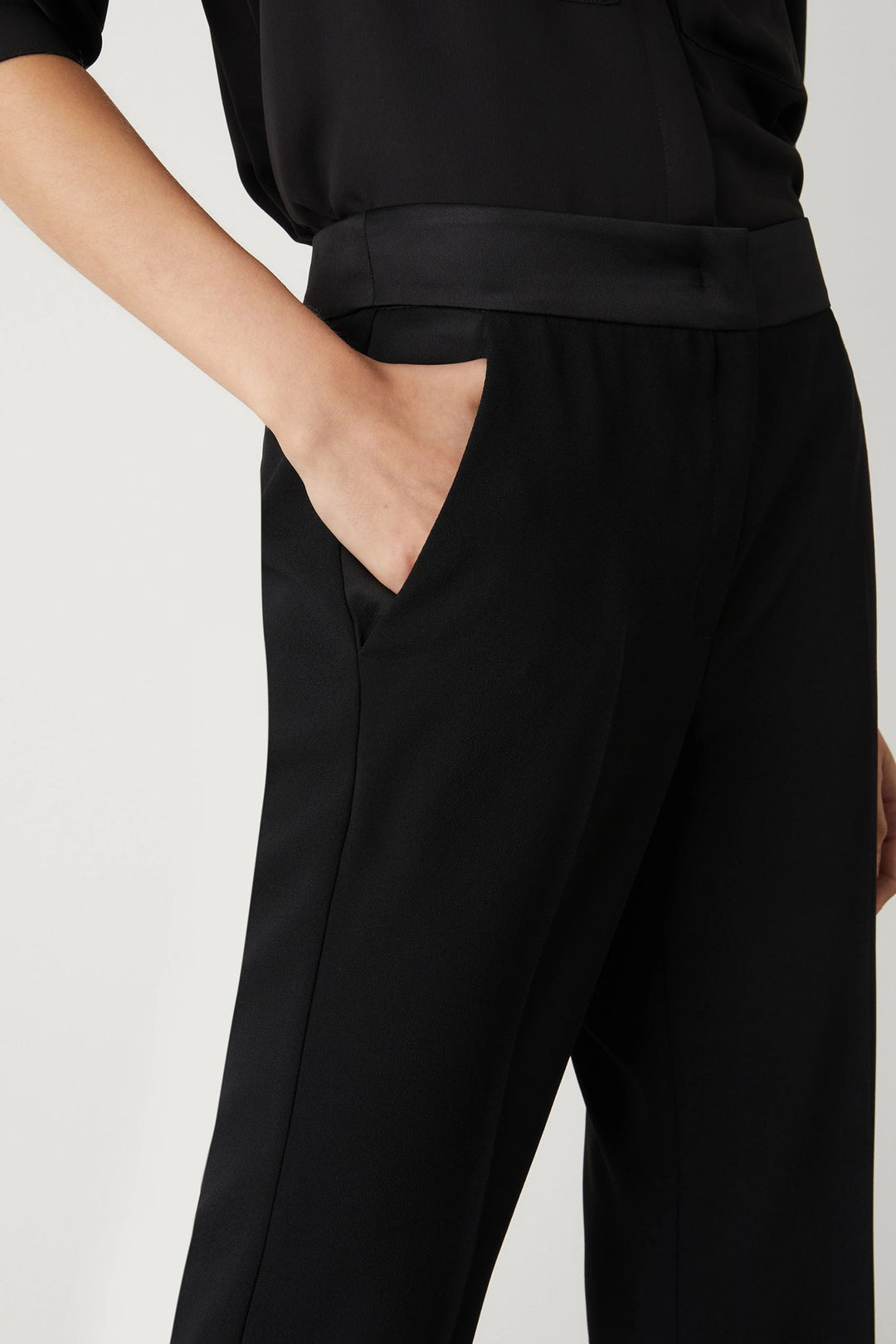 Marella Belair 2413131063200 Black Crepe Kick Flare Trousers - Olivia Grace Fashion