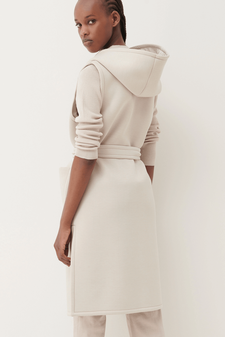 Marella Diamond 2362760336200 Natural Beige Sleeveless Coat